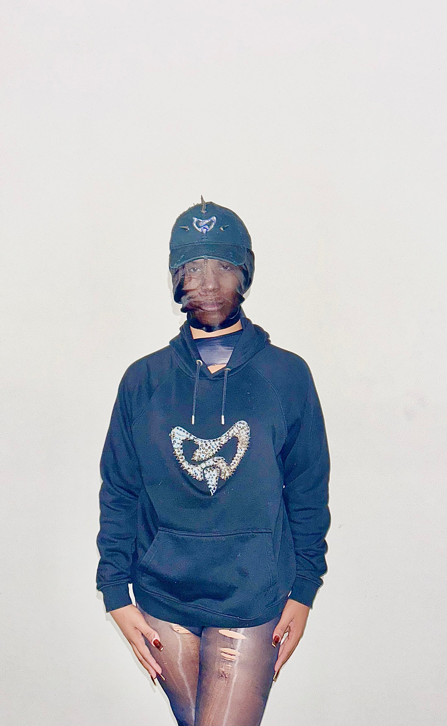 STUDDED LOGO HOODIE